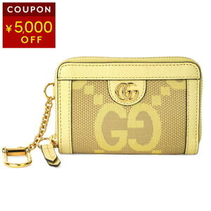 Gucci Ophidia Jumbo GG Card Wallet Beige Yellow